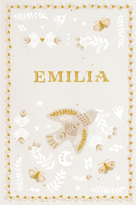 Geboortekaartje folklore bohemian