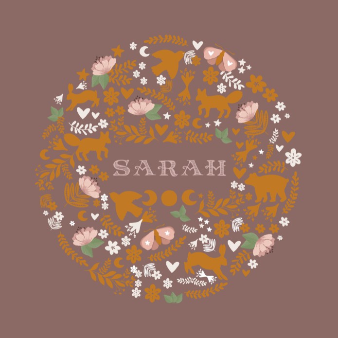 Geboortekaartje folklore met folie