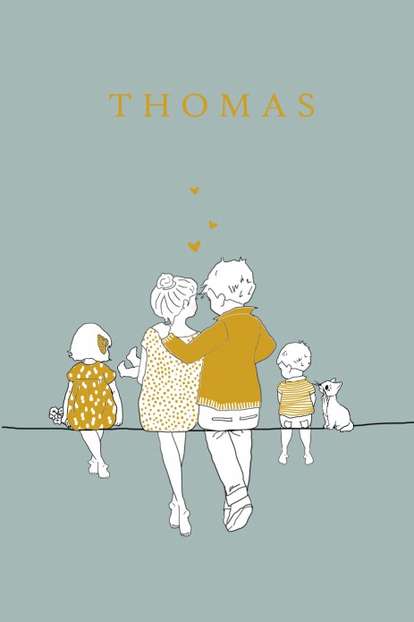 Geboortekaartje gezin