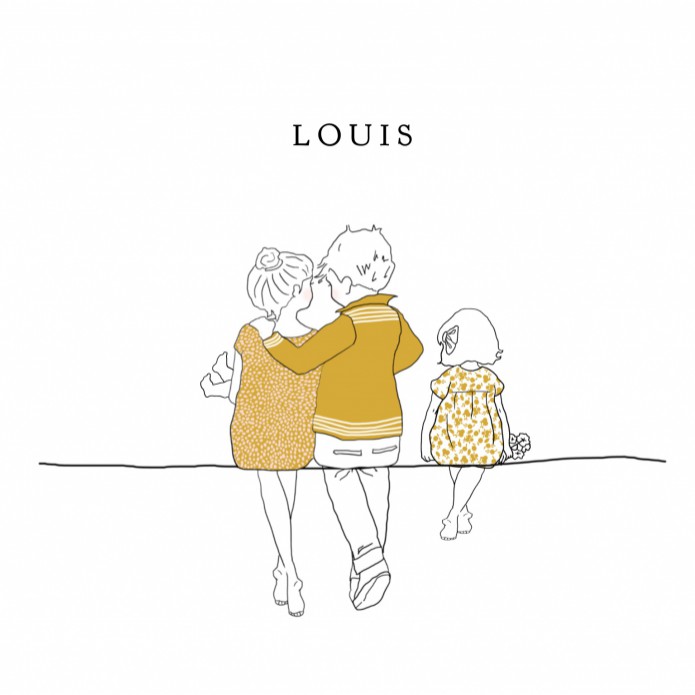 Geboortekaartje gezin grote zus