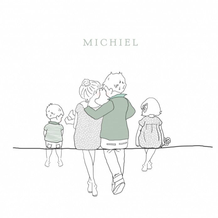 Geboortekaartje gezin jongen grote broer en grote zus