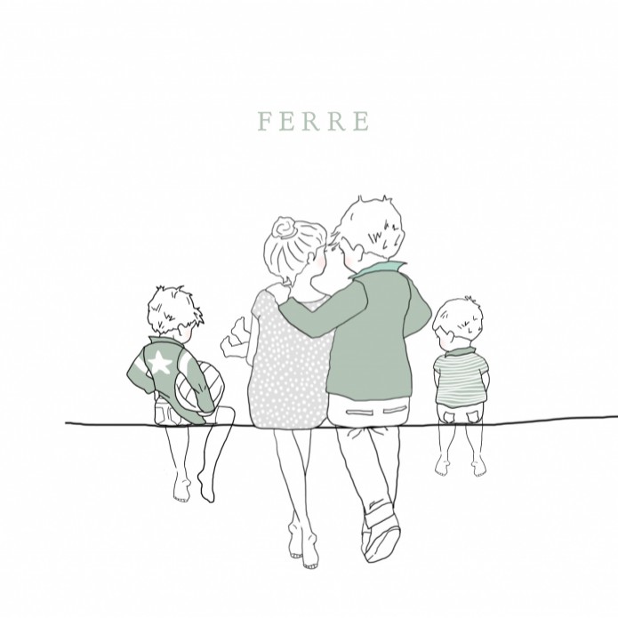 Geboortekaartje gezin jongen met grote broers