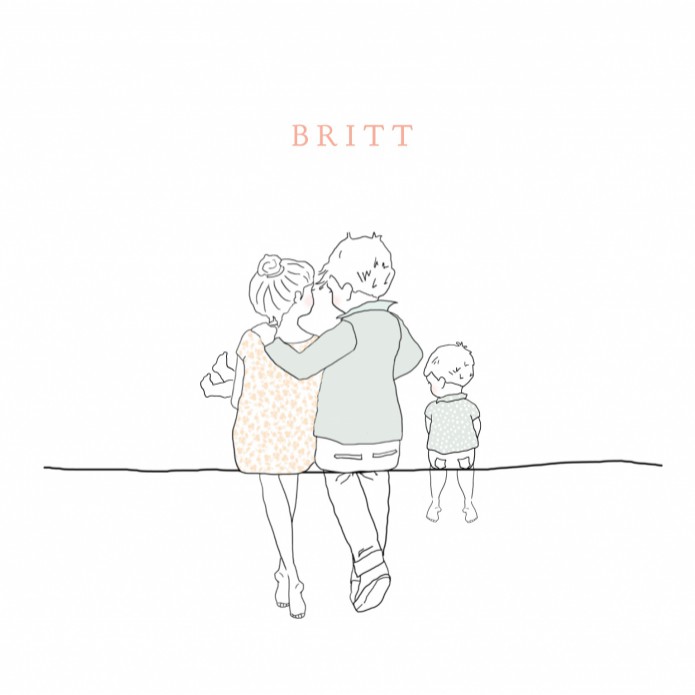 Geboortekaartje gezin meisje met grote broer