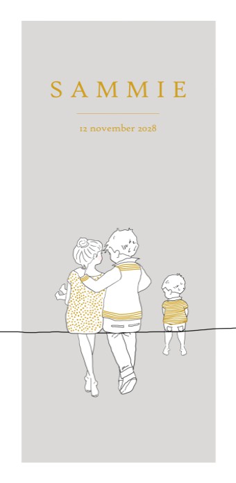 Geboortekaartje gezin met baby