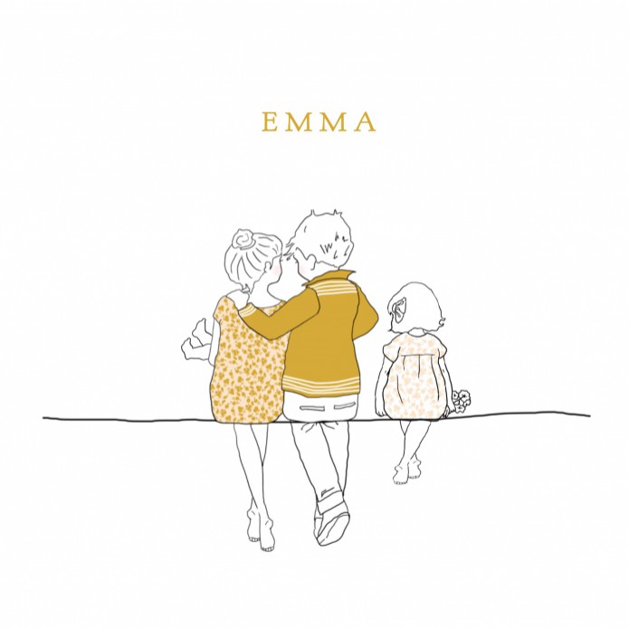 Geboortekaartje gezin zusje