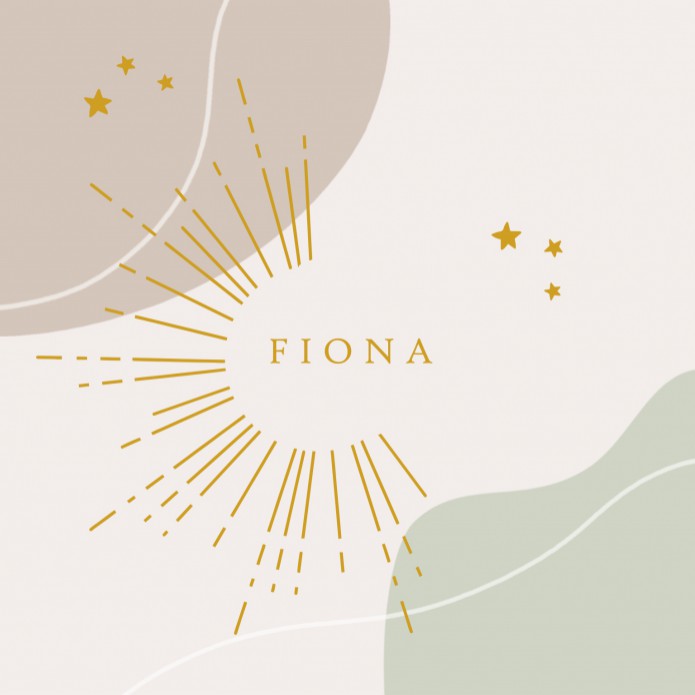 Geboortekaartje grafisch met goudfolie