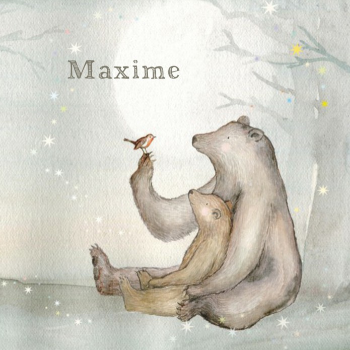 Geboortekaartje Hartendief beren roodborstje