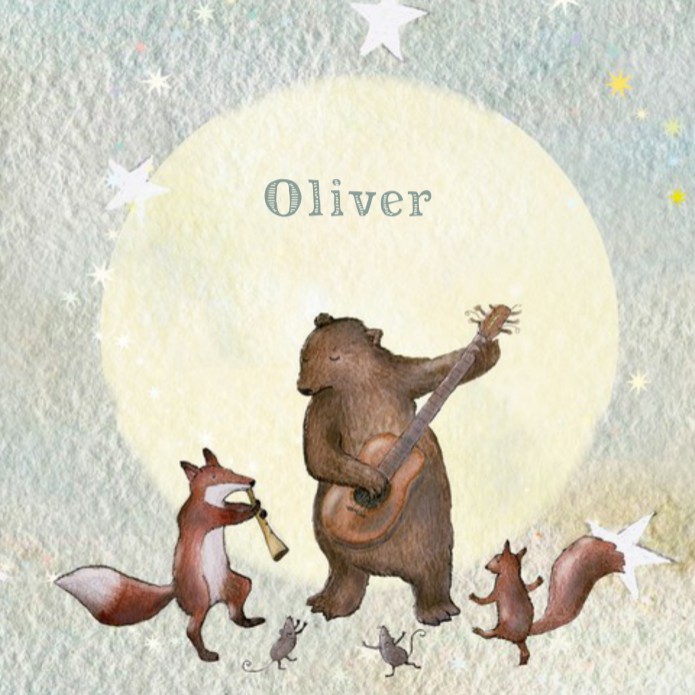 Geboortekaartje Hartendief dansende dieren