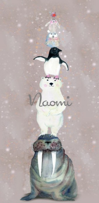 Geboortekaartje Hartendief dierenstapel arctic