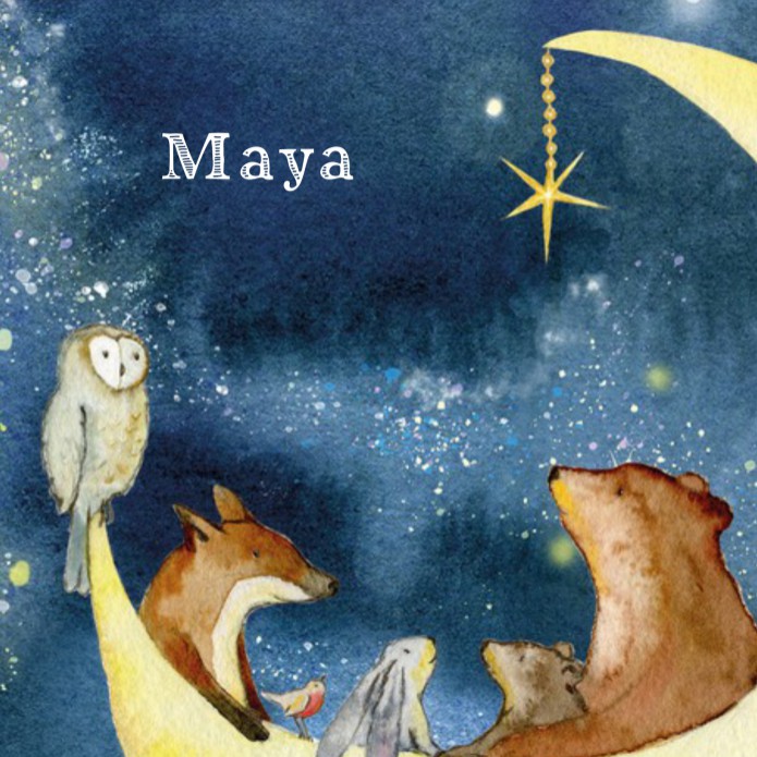 Geboortekaartje Hartendief maan universe