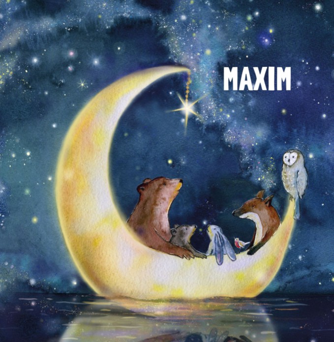 Geboortekaartje Hartendief maantje