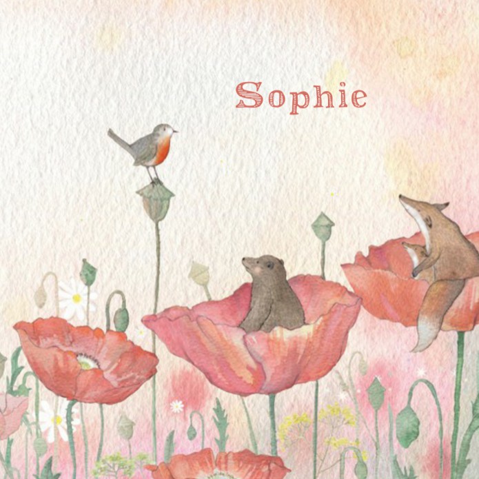 Geboortekaartje Hartendief poppy dreams