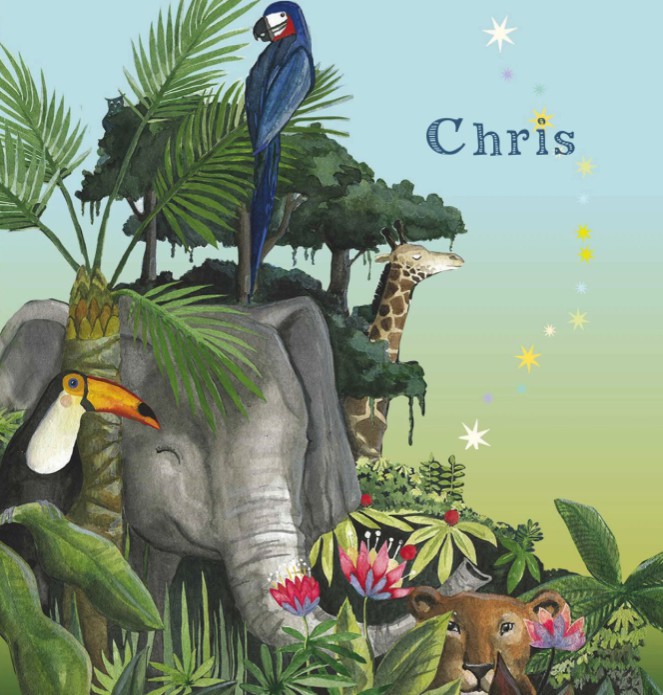 Geboortekaartje Hartendief animals on tour