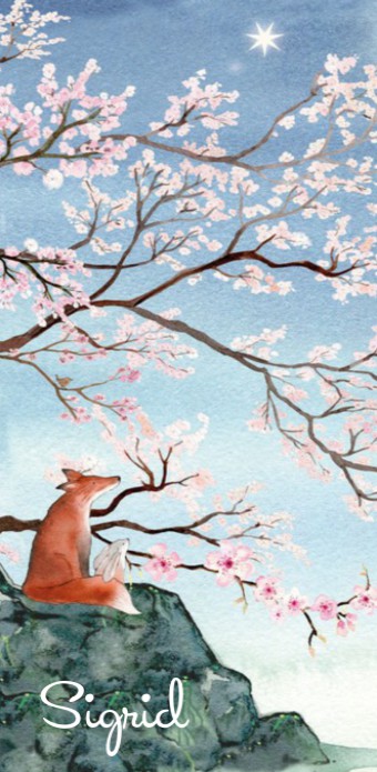 Geboortekaartje Hartendief staand bloesem