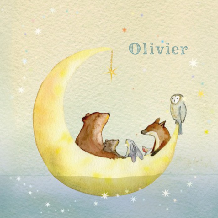 Geboortekaartje Hartendief varen op de maan