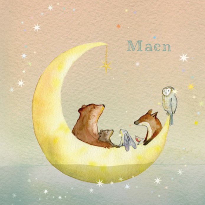 Geboortekaartje Hartendief varen op de maan