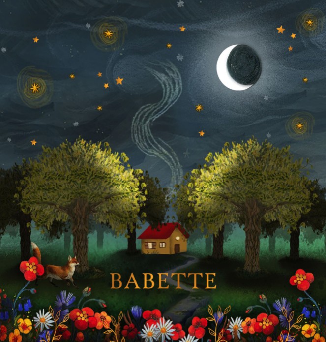 Geboortekaartje huisje onder de sterren