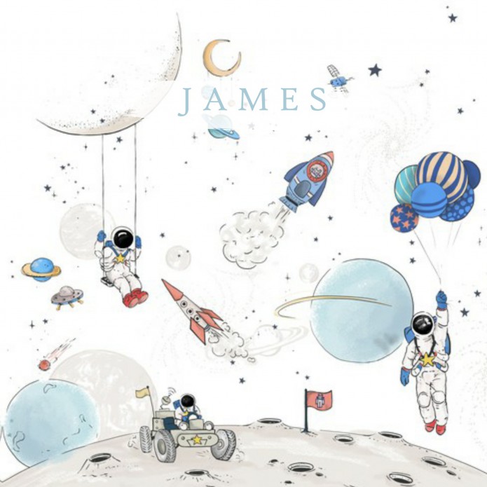 Geboortekaartje 'Into the Galaxy' van Annet Weelink Design