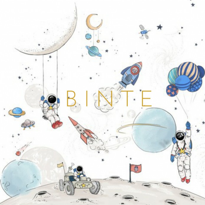 Geboortekaartje 'Into the galaxy' van Annet Weelink Design