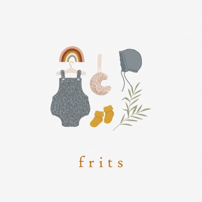 Geboortekaartje jongen baby kleertjes