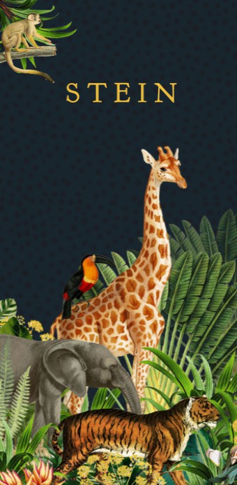 Geboortekaartje jungle staande kaart