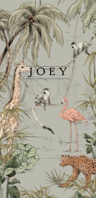 Geboortekaartje 'Jungle Jazz' van Annet Weelink Design