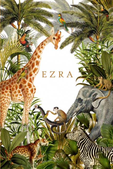 Geboortekaartje jungle