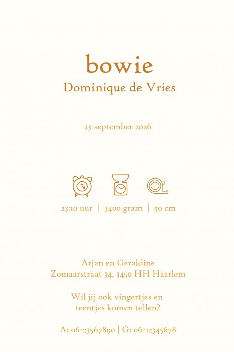 Geboortekaartje lief bloem patroon in klassieke en rustige uitvoering. Tijdloos geboortekaartje dat met of zonder folie te bestellen is. Experimenteer ook zelf eens met de kleuren. Een proefkaartje laat zien dat wij uitstekende kwaliteit in huis hebben.