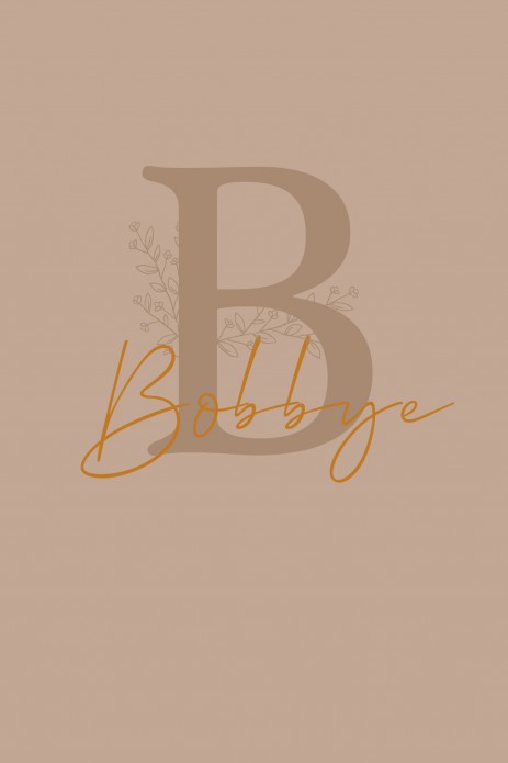 Geboortekaartje klassiek met monogram en folie in warme kleuren