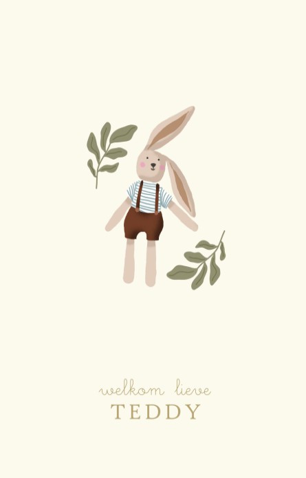 Geboortekaartje konijn