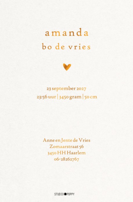 Een heel stijlvol geboortekaartje met illustratie van konijntje in hippe kleuren. Minimalistisch en toch ook illustratief geboortekaartje. Bestel eens een gratis proefdruk.