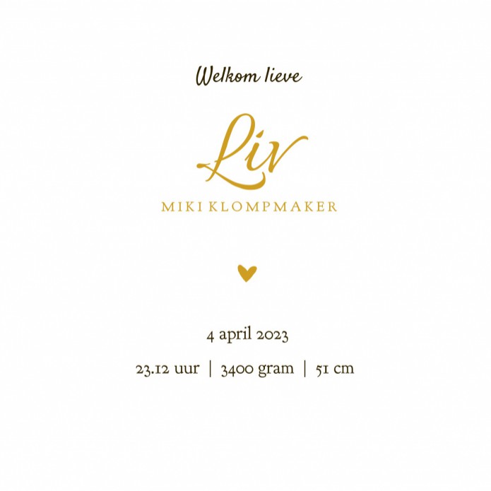 Geboortekaartje waterverf met foliedruk hartjes. Een uniek geboortekaartje waar je zelf als ontwerper mee aan de slag kan. Je creëert een geboortekaartje die niemand anders heeft. Vraag eens een gratis proefkaartje aan.