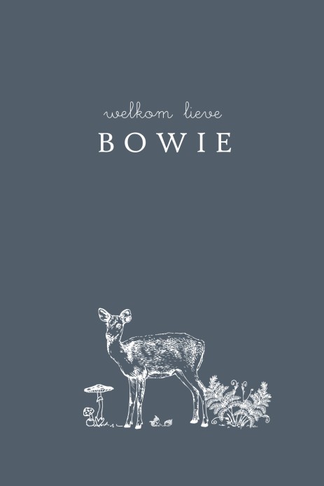 Geboortekaartje lijntekening bos