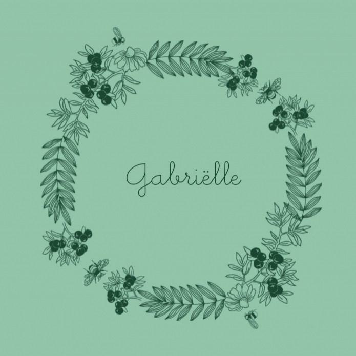 Geboortekaartje lijntekening kader