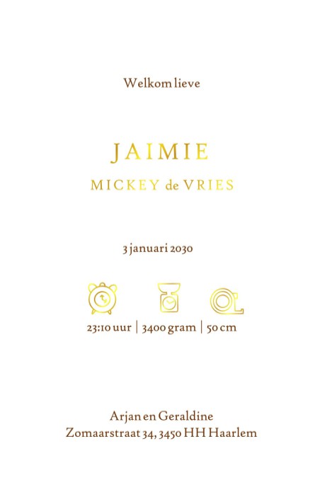 Geboortekaartje lijntekening moeder en baby met grafische elementen in foliedruk. Er is keuze in 4 soorten foliedruk, zilver, goud, koper en rosegoud. Vraag eens een gratis proefkaart aan en bekijk zelf eens de prachtige kwaliteit van het geboortekaartje.