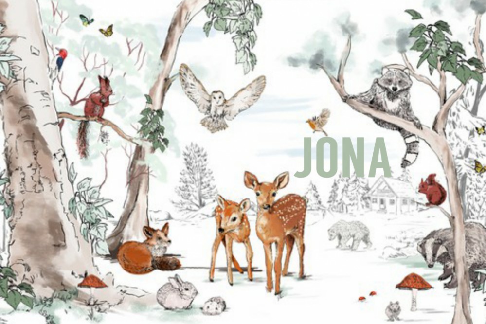 Geboortekaartje 'Magical Forest' van Annet Weelink Design.