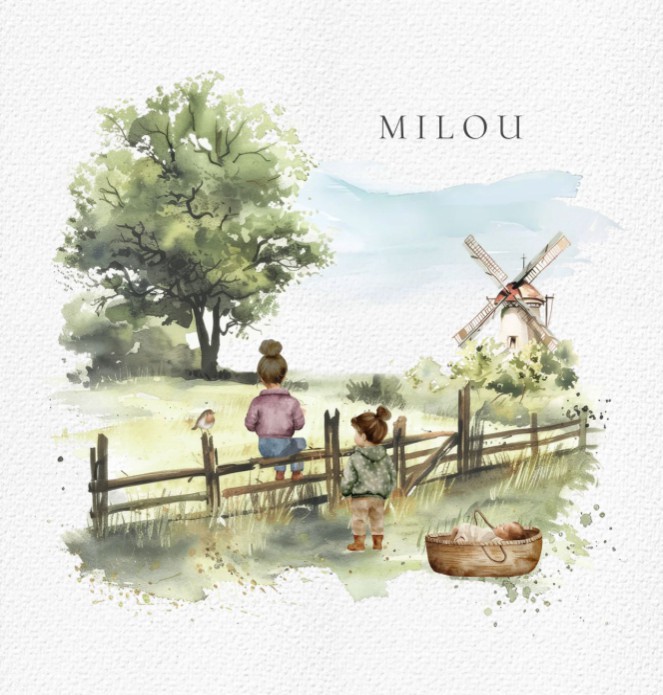 Geboortekaartje meisje op het hek