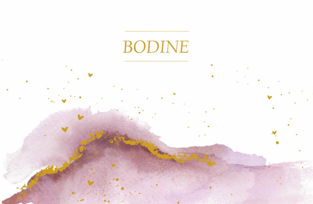 Geboortekaartje watercolour met foliedruk glitters en hartjes