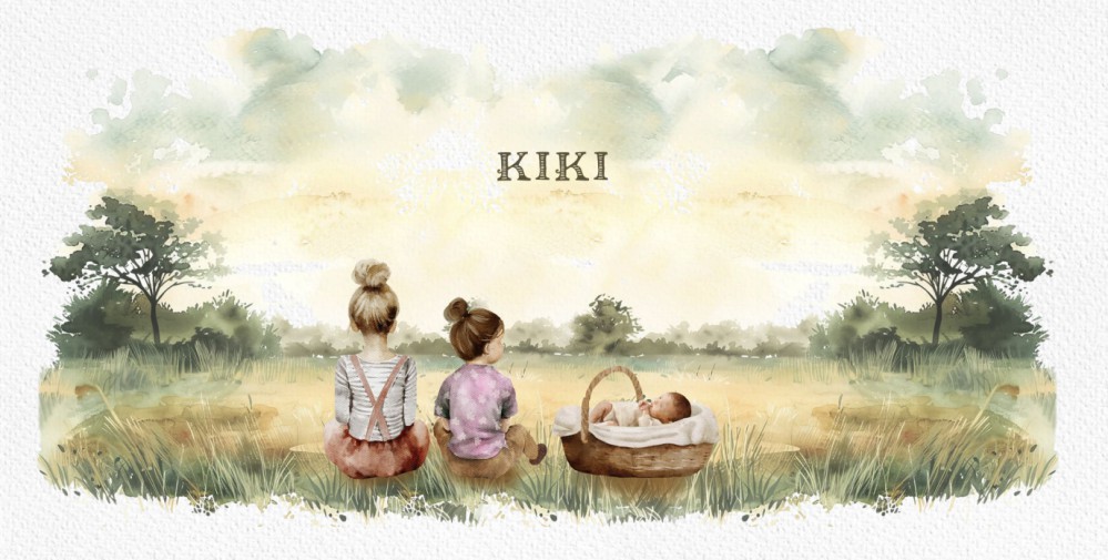 Geboortekaartje met derde kindje