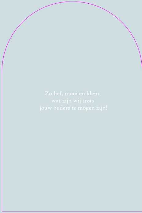 Geboortekaartje boogvorm met luchtballon in de jungle