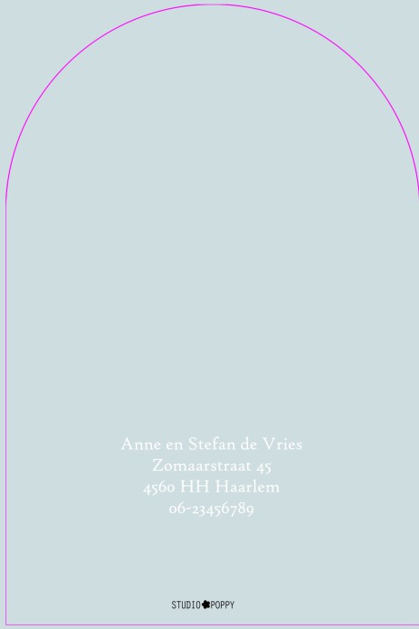 Geboortekaartje boogvorm met luchtballon in de jungle