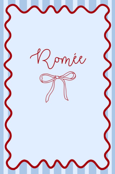 Geboortekaartje met speels kader en strepen color blocking. Het handgetekende strikje is helemaal van nu en maakt het een hip geboortekaartje. De hippe color blocking kleuren kun je helemaal naar eigen wens aanpassen.