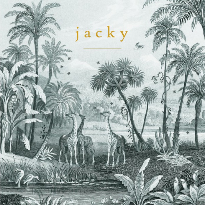 Geboortekaartje mono jungle met giraffen