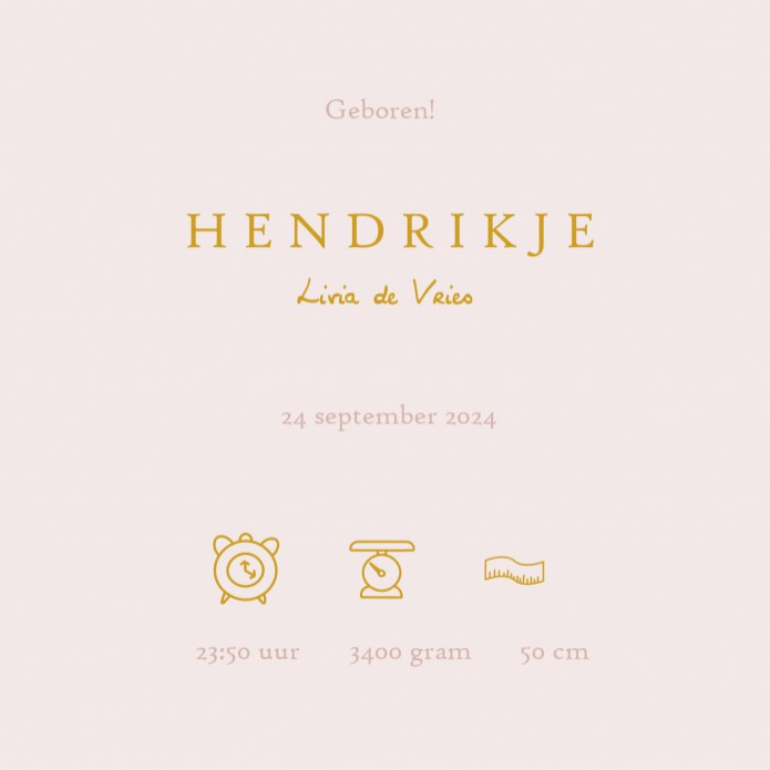 Een heel stijlvol geboortekaartje met monogram in foliedruk. De hand geschilderde bloemen maken het heel bijzonder. Voor elke letter van het alfabet is een kaartje mogelijk. Er zijn 4 soorten foliedruk te selecteren: goudfolie, zilverfolie, koperfolie en 