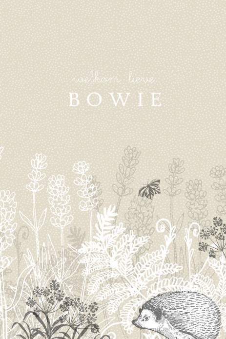 Geboortekaartje neutraal bosdieren