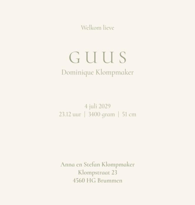 Geboortekaartje ooievaar met baby in de wolken. De kleur van de draagzak en huidskleur baby kunnen aangepast worden. Lieve pastel tinten en de ballonnen maken het extra feestelijk. Vraag eens een proefdruk aan.