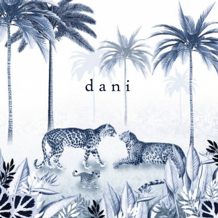 Geboortekaartje 1 panter welpje in de jungle