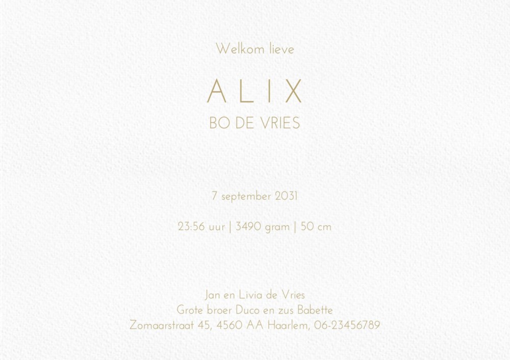 Lief geboortekaartje met bosdieren fanfare. Met muziekinstrumenten lopen ze in parade. Een vrolijk geboortekaartje met een beer, wasbeer, konijn, eekhoorn en egel.