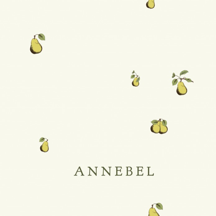 Geboortekaartje met peertjes