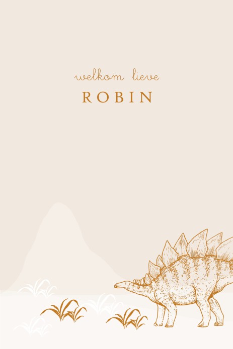 Geboortekaartje prehistorie dinosauriër